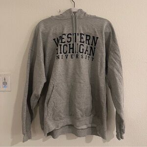Hanes Gray WMU western Michigan university Hoodie